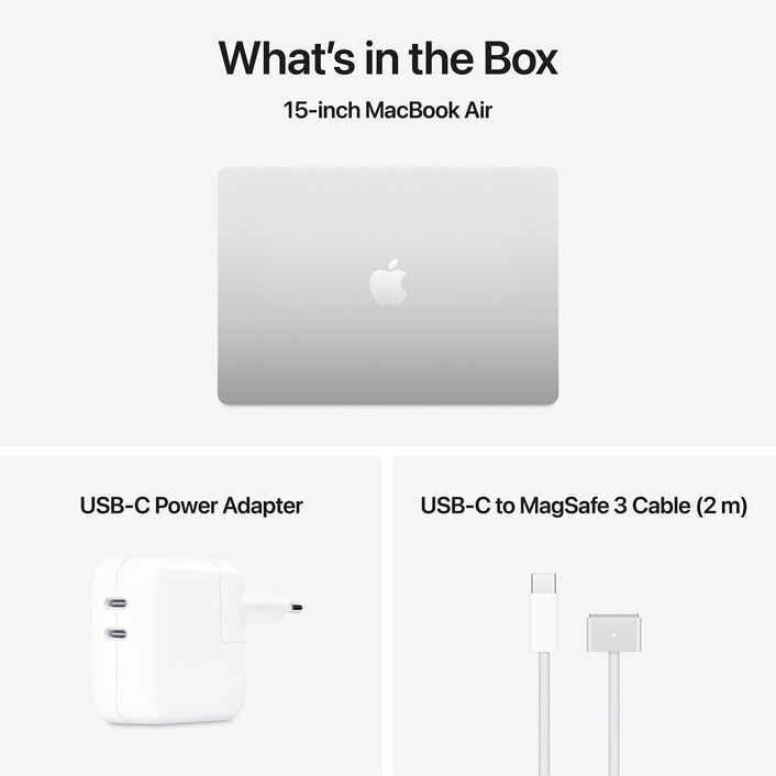 MacBook Air 15" mit M4 Chip, 10-Core CPU und 10-Core GPU, 24GB, 512GB SSD, silber>