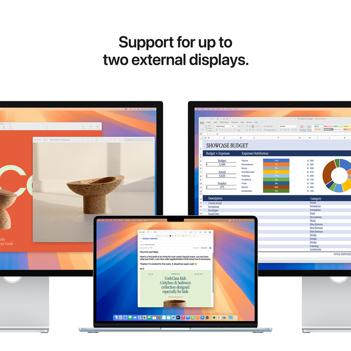 Sie sehen das Produktbild 09 von MacBook Air 15" mit M4 Chip, 10-Core CPU und 10-Core GPU, 24GB, 512GB SSD, mitternacht MacBook Air 15" mit M4 Chip, 10-Core CPU und 10-Core GPU, 24GB, 512GB SSD, mitternacht