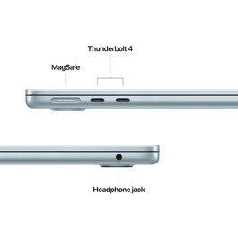 MacBook Air 13&quot; mit M4 Chip, 10-Core CPU und 8-Core GPU, 16GB, 256GB SSD, himmelblau