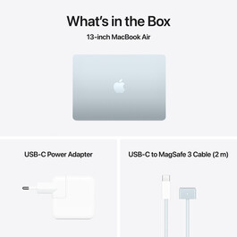 MacBook Air 13&quot; mit M4 Chip, 10-Core CPU und 8-Core GPU, 16GB, 256GB SSD, himmelblau