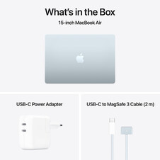 MacBook Air 15&quot; mit M4 Chip, 10-Core CPU und 10-Core GPU, 16GB, 256GB SSD, himmelblau