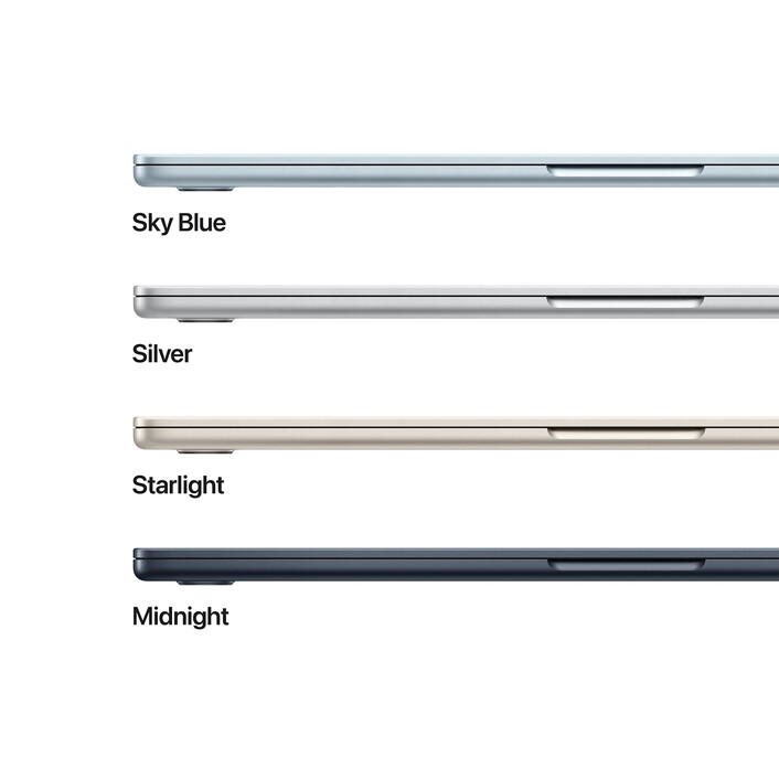 MacBook Air 15" mit M4 Chip, 10-Core CPU und 10-Core GPU, 16GB, 512GB SSD, himmelblau