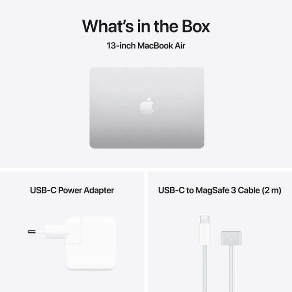 MacBook Air 13" mit M4 Chip, 10-Core CPU und 10-Core GPU, 16GB, 512GB SSD, silber
