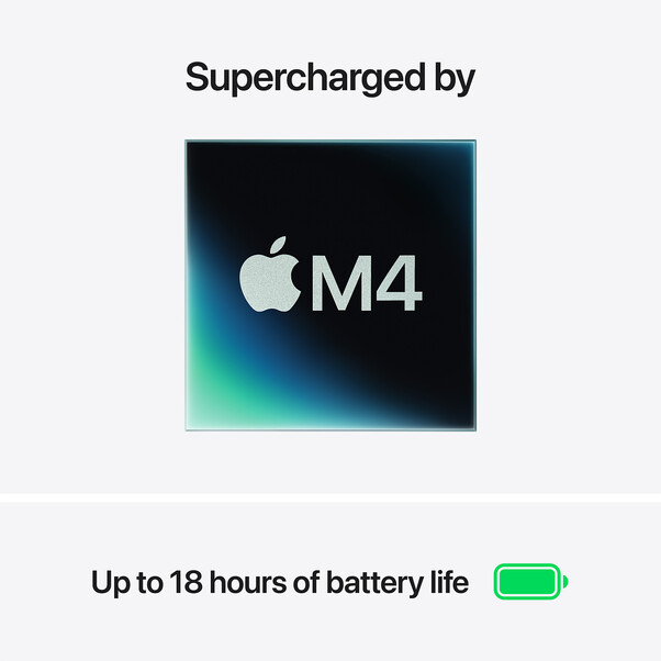 MacBook Air 13&quot; mit M4 Chip, 10-Core CPU und 8-Core GPU, 16GB, 256GB SSD, mitternacht