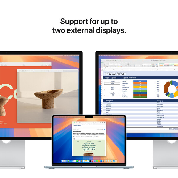 MacBook Air 13&quot; mit M4 Chip, 10-Core CPU und 8-Core GPU, 16GB, 256GB SSD, mitternacht