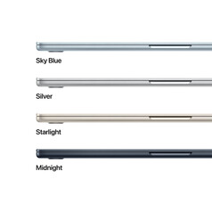 MacBook Air 15&quot; mit M4 Chip, 10-Core CPU und 10-Core GPU, 16GB, 256GB SSD, mitternacht