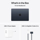 MacBook Air 15&quot; mit M4 Chip, 10-Core CPU und 10-Core GPU, 16GB, 256GB SSD, mitternacht