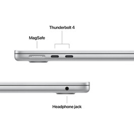 MacBook Air 13&quot; mit M4 Chip, 10-Core CPU und 10-Core GPU, 24GB, 512GB SSD, silber