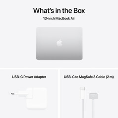 MacBook Air 13&quot; mit M4 Chip, 10-Core CPU und 10-Core GPU, 24GB, 512GB SSD, silber