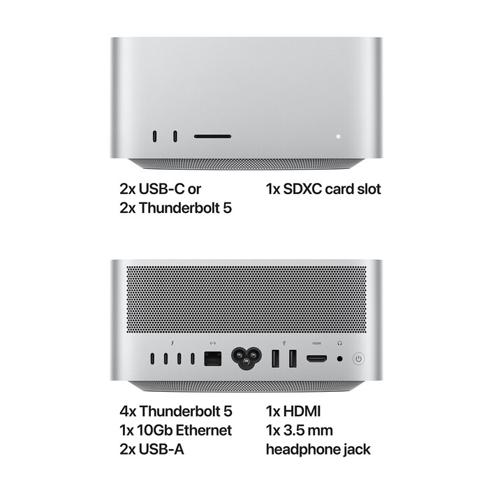 Mac Studio M4 Max Chip mit 14-Core CPU, 32-Core GPU, 36GB, 512GB SSD