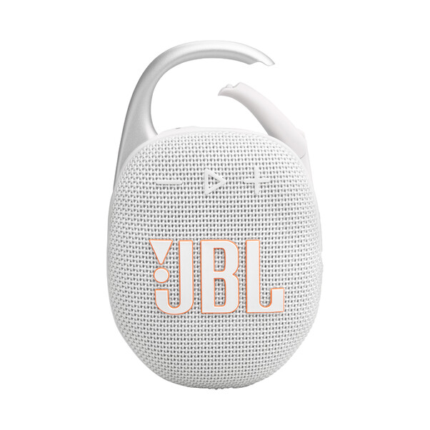 JBL Clip5, Bluetooth-Lautsprecher mit Karabinerhaken, weiss