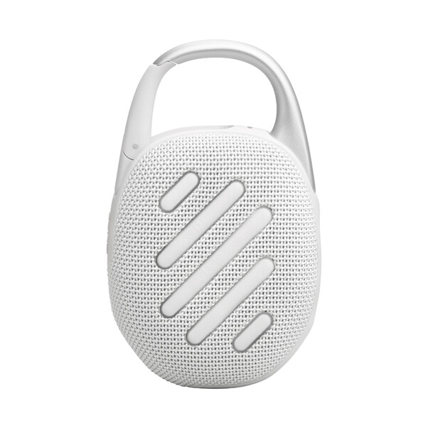 JBL Clip5, Bluetooth-Lautsprecher mit Karabinerhaken, weiss