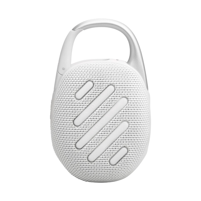 JBL Clip5, Bluetooth-Lautsprecher mit Karabinerhaken, weiss