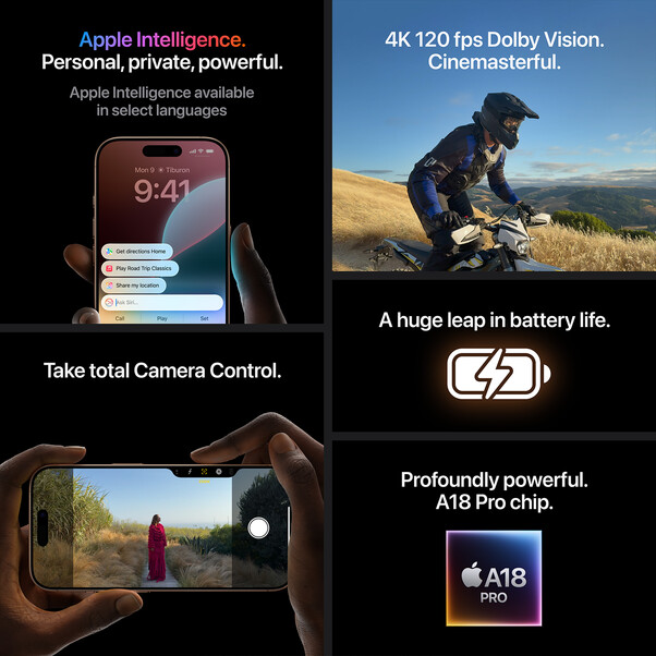 Greentouch A | iPhone 16 Pro, 256GB, Titan schwarz