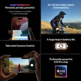 iPhone 16 Pro, 256GB, Titan natur