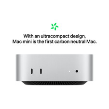 Sie sehen das Produktbild 05 von Mac mini M4 Chip 10-Core CPU und 10-Core GPU, 16GB, 256GB SSD Mac mini M4 Chip 10-Core CPU und 10-Core GPU, 16GB, 256GB SSD