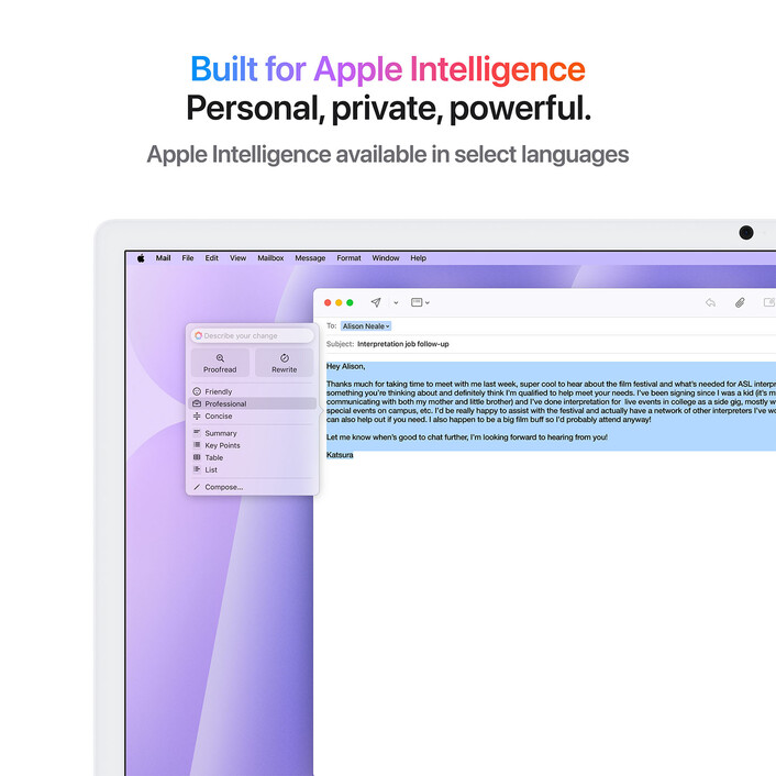Sie sehen das Produktbild 05 von iMac 24" mit 4.5K Retina Display, M4 Chip 8-Core CPU und 8-Core GPU, 16GB, 256GB SSD, violett iMac 24" mit 4.5K Retina Display, M4 Chip 8-Core CPU und 8-Core GPU, 16GB, 256GB SSD, violett