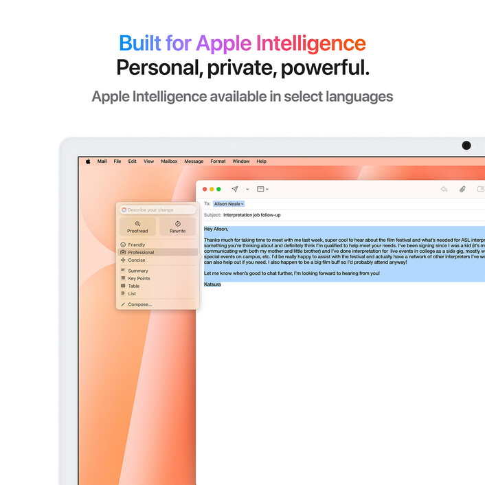 Sie sehen das Produktbild 05 von iMac 24" mit 4.5K Retina Display, M4 Chip 10-Core CPU und 10-Core GPU, 16GB, 512GB SSD, orange iMac 24" mit 4.5K Retina Display, M4 Chip 10-Core CPU und 10-Core GPU, 16GB, 512GB SSD, orange