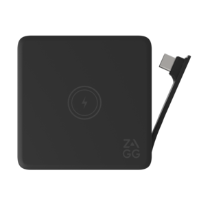 Zagg 4 Port Hub mit Wireless Charging, grau-schwarz