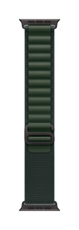 Apple Watch 49mm Alpin-Loop, dunkelgrün - large - Gehäusefarbe schwarz