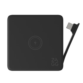 Zagg 4 Port Hub mit Wireless Charging, grau-schwarz