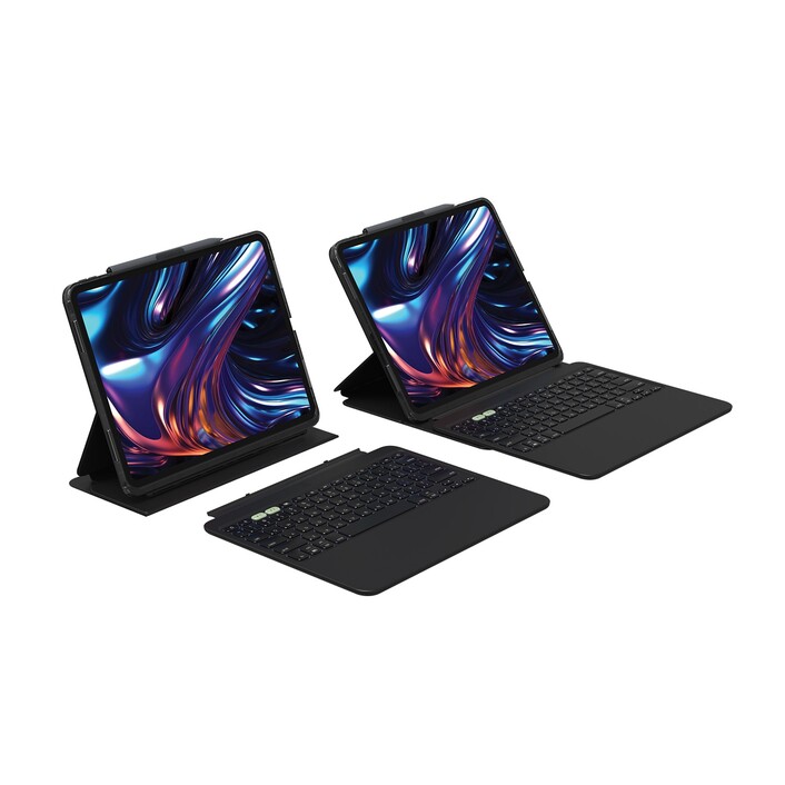 Zagg Tastatur Pro Keys 2 für iPad Pro 13" (M4), schwarz, deutsch
