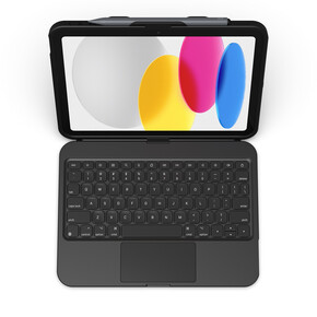 Sie sehen das Produkt Zagg Tastatur Tough Keys Apple iPad 10.9" (10th Gen)/A16, schwarz, deutsch, Produktbild: 01 Zagg Tastatur Tough Keys Apple iPad 10.9" (10th Gen)/A16, schwarz, deutsch