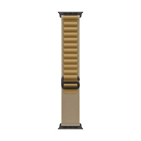 Sie sehen das Produkt Apple Watch 49mm Alpin-Loop, mandel - small - Gehäusefarbe schwarz, Produktbild: 01 Apple Watch 49mm Alpin-Loop, mandel - small - Gehäusefarbe schwarz