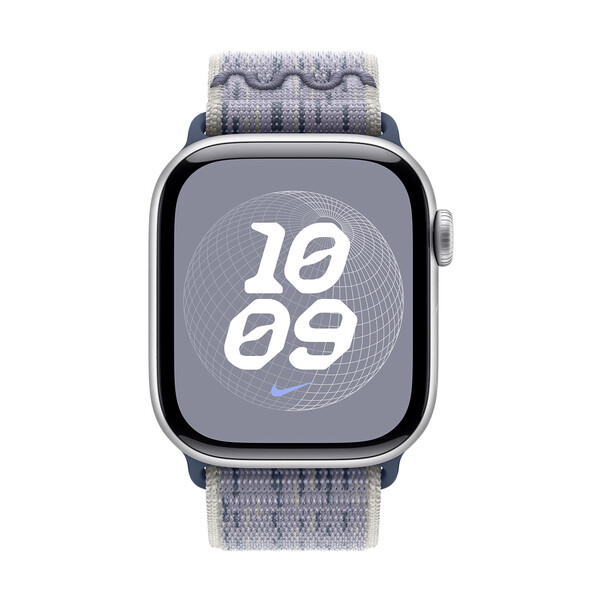 Sie sehen das Produktbild 01 von Apple Watch 42mm Nike Sport Loop, grau/blau Apple Watch 42mm Nike Sport Loop, grau/blau