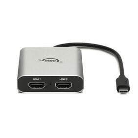 OWC USB-C Dual HDMI 4K Display Adapter mit DisplayLink, silber