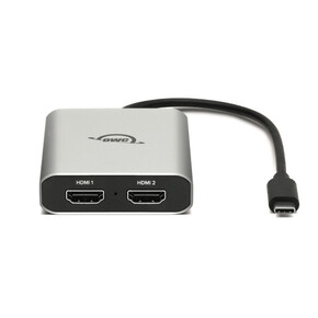 Sie sehen das Produkt OWC USB-C Dual HDMI 4K Display Adapter mit DisplayLink, silber, Produktbild: 01 OWC USB-C Dual HDMI 4K Display Adapter mit DisplayLink, silber