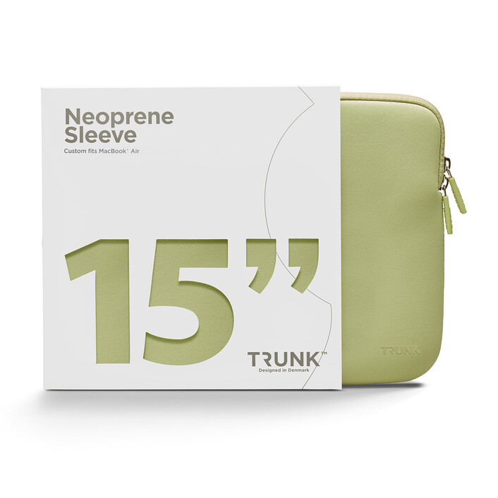 Trunk Neopren Sleeve für MacBook Air 15", hellgrün