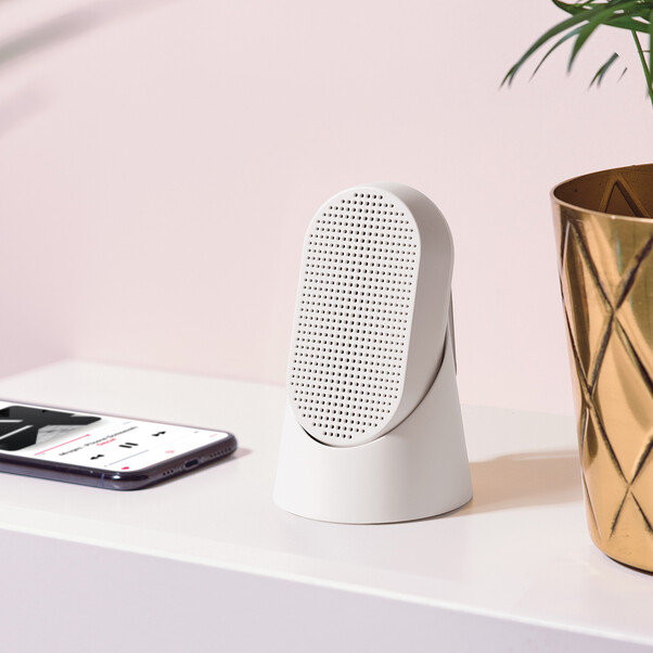 Lexon Mino T tragbarer Lautsprecher mit Karabiner, weiss