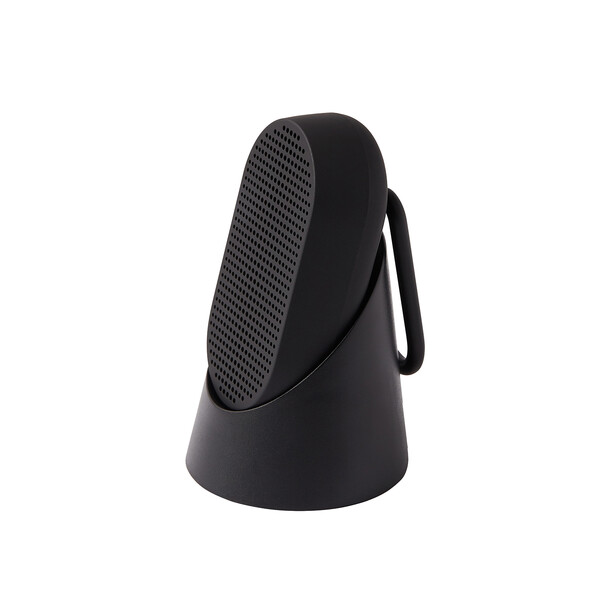 Lexon Mino T tragbarer Lautsprecher mit Karabiner, schwarz