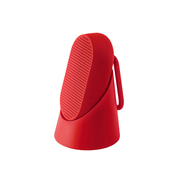 Lexon Mino T tragbarer Lautsprecher mit Karabiner, rot