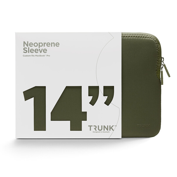 Trunk Neopren Sleeve für MacBook Pro 14&quot;, dunkelgrün