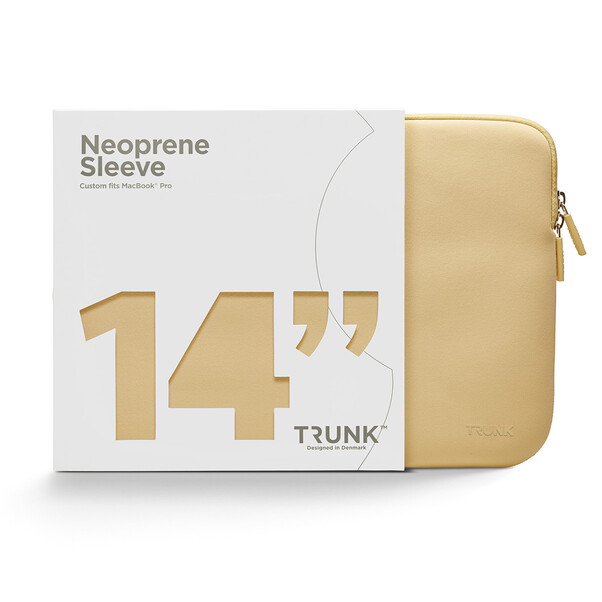 Trunk Neopren Sleeve für MacBook Pro 14&quot;, chardonnay