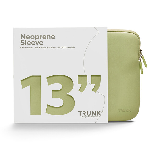 Trunk Neopren Sleeve für MacBook Air/MacBook Pro 13&quot;, hellgrün