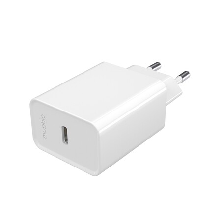 Sie sehen das Produktbild 01 von Mophie Essentials 20W USB-C PD EU Netzadapter, weiss Mophie Essentials 20W USB-C PD EU Netzadapter, weiss