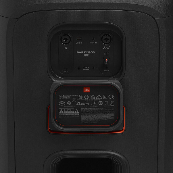 JBL Partybox 520, Bluetooth-Partylautsprecher mit Lichteffekt, schwarz