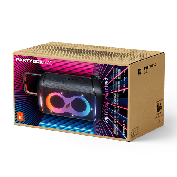 JBL Partybox 520, Bluetooth-Partylautsprecher mit Lichteffekt, schwarz
