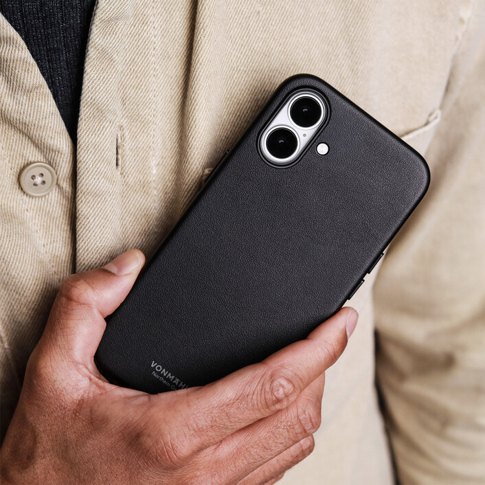 Vonmählen Kunstleder-Case für iPhone 17, schwarz