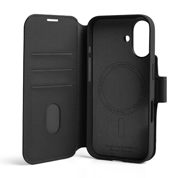 Vonmählen Kunstleder-Folio für iPhone 17, schwarz
