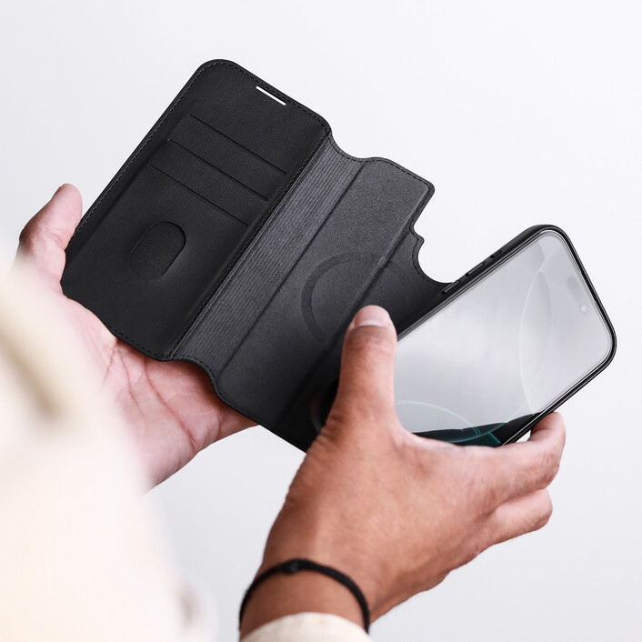 Vonmählen Kunstleder-Folio für iPhone Air, schwarz