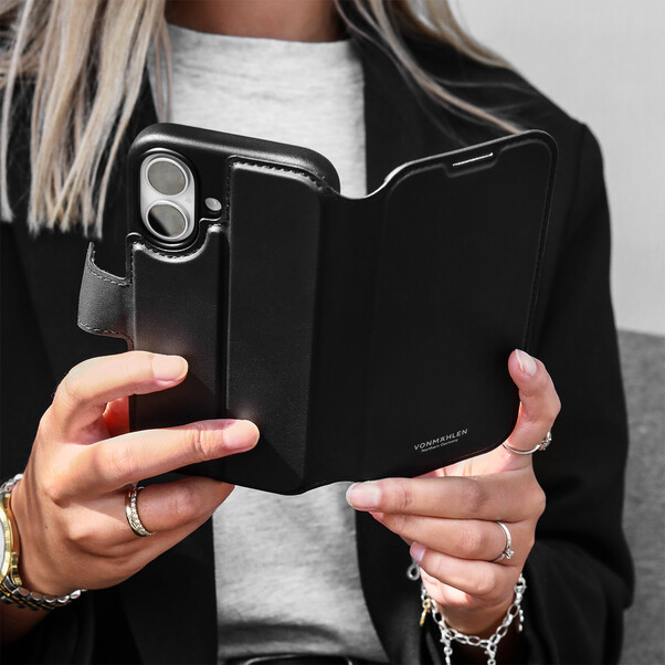 Vonmählen Kunstleder-Folio für iPhone Air, schwarz
