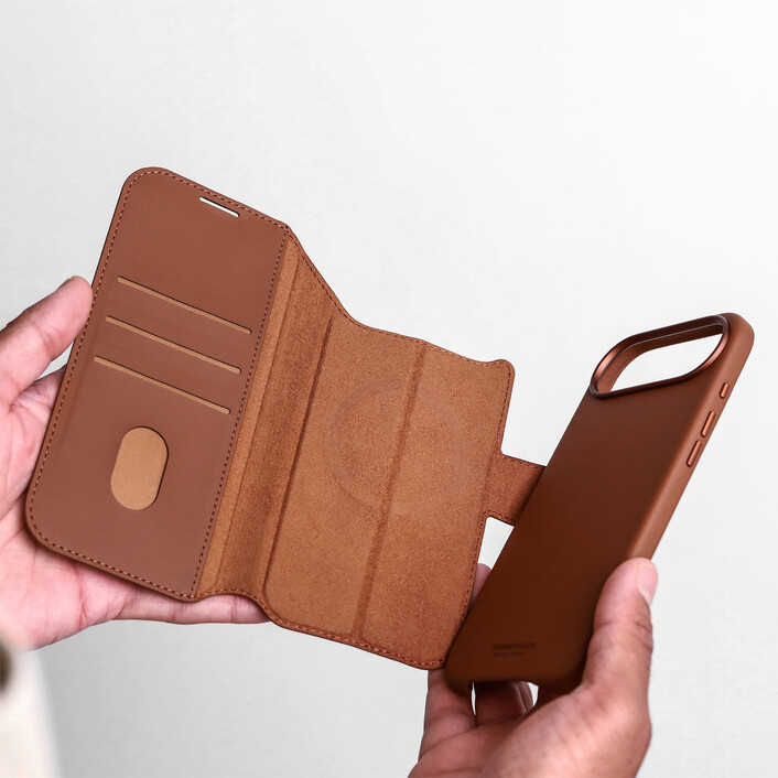 Vonmählen Kunstleder-Folio für iPhone Air, braun