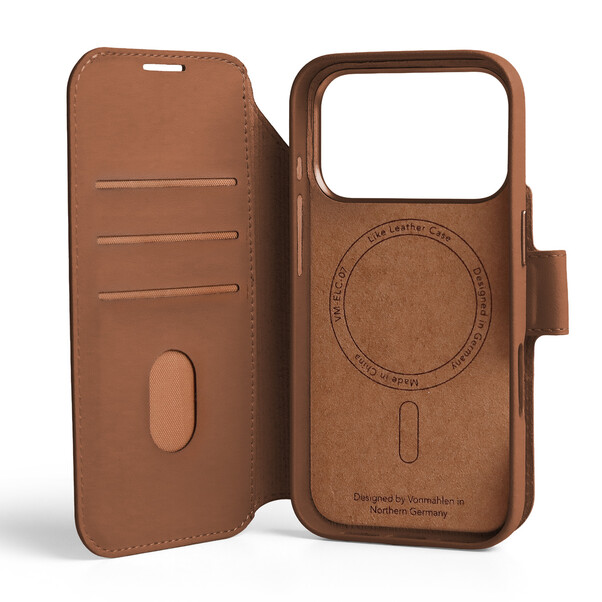Vonmählen Kunstleder-Folio für iPhone 17 Pro, braun