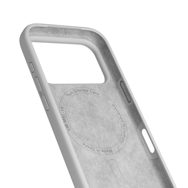 Vonmählen Silikon-Case für iPhone 17 Pro, hellgrau