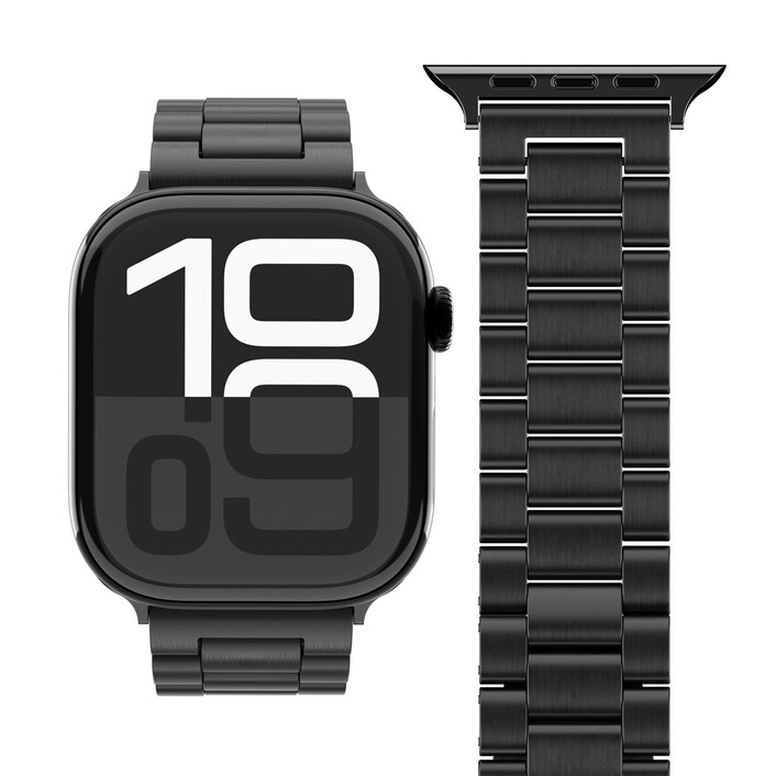 Vonmählen Gliederarmband 2 für Apple Watch 44/45/46/49mm, schwarz