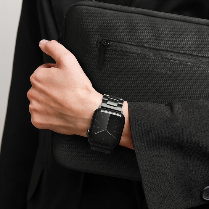 Vonmählen Gliederarmband 2 für Apple Watch 44/45/46/49mm, schwarz